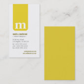 Carte de visite simple du concepteur de monogramme (Devant / Derrière)