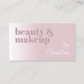 Carte De Visite Simple Dusty Rose Blush Rose White Calligraphie (Devant)