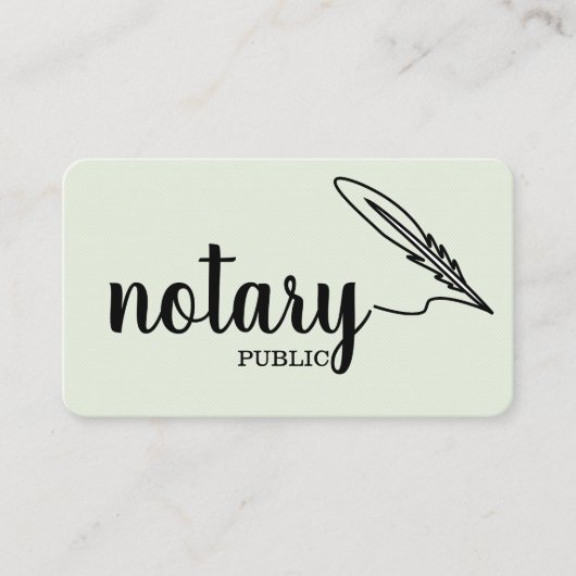 Carte de visite simple écriture élégante de notair (Devant)