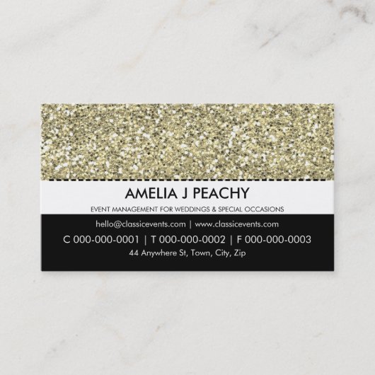 CARTE DE VISITE :: simple effet de parties scintil (Devant)