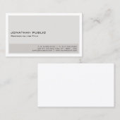 Carte De Visite Simple élégance Beige Blanc Professionnel Moderne (Devant / Derrière)