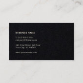 Carte De Visite Simple Elegant Black Faux Gold Stripe Attorney (Dos)