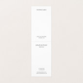 Carte De Visite Simple élégant blanc de noir moderne de monogramme (Intérieur déplié)