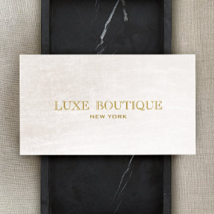 Carte De Visite Simple Elegant blanc ivoire Chic Beauté et mode