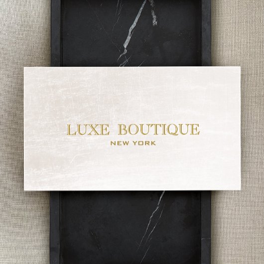 Carte De Visite Simple Elegant blanc ivoire Chic Beauté et mode