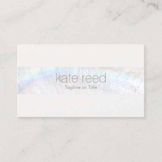 Carte De Visite Simple Elegant Blanc Moderne (Devant)