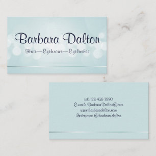 Carte De Visite Simple Elegant Blue Bokeh