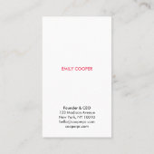 Carte De Visite Simple Elegant Boho Blanc Cadre Monogramme Vert (Dos)