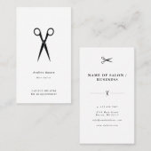 Carte De Visite Simple elegant business light beauty salon (Devant / Derrière)