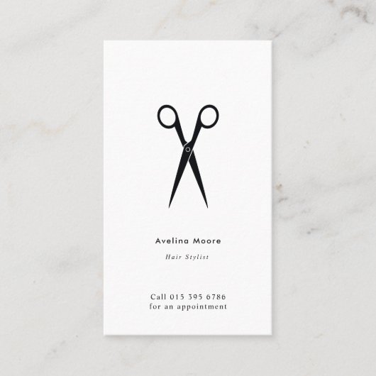 Carte De Visite Simple elegant business light beauty salon (Devant)