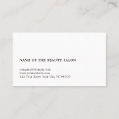 Carte De Visite Simple Élégant Ciseaux Noir Blanc Coiffeur (Dos)