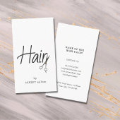 Carte De Visite Simple Elegant Ciseaux Noir Blanc Coiffeuse