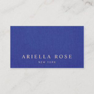 Carte De Visite Simple élégant Cobalt Blue Professional