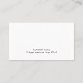 Carte De Visite Simple Élégant Consultant Blanc (Dos)