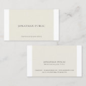 Carte De Visite Simple Elegant Creative Plain Professionnel Modern (Devant / Derrière)