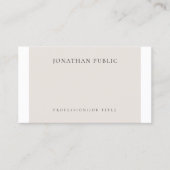 Carte De Visite Simple Elegant Creative Plain Professionnel Modern (Devant)