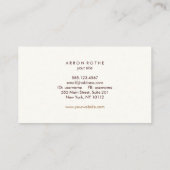 Carte De Visite Simple Elégant Cuir Brown Professionnel (Dos)