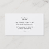 Carte De Visite Simple Elegant Entrepreneur Gris Texture Look (Dos)