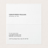 Carte De Visite Simple Élégant Faux métal bande plié affaires (Intérieur déplié)