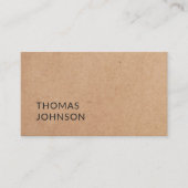 Carte De Visite Simple Élégant Gras IMPRIMÉ Kraft Paper Consultant (Devant)