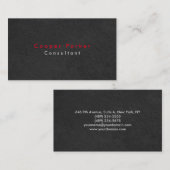 Carte De Visite Simple Élégant Gris Texture Professionnel (Devant / Derrière)