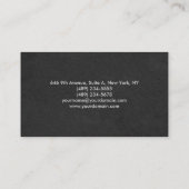 Carte De Visite Simple Élégant Gris Texture Professionnel (Dos)