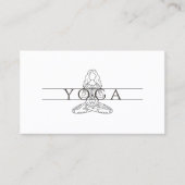 Carte De Visite Simple Elegant Moderne Instructeur de Yoga Lotus P (Devant)