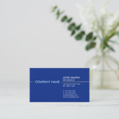 Carte De Visite Simple Élégant Moderne Professionnel Bleu (Debout devant)