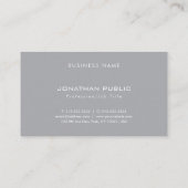 Carte De Visite Simple Élégant Monogramme Professionnel Moderne Gr (Dos)