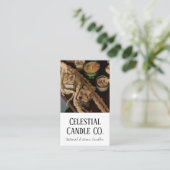 Carte De Visite Simple Elegant Natural Artisan Candle Company (Debout devant)