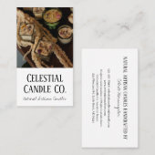 Carte De Visite Simple Elegant Natural Artisan Candle Company (Devant / Derrière)