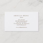 Carte De Visite Simple Elegant Navy Blue Professional (Dos)