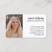 Carte De Visite Simple Elegant noir & blanc Qr Code photo (Devant)