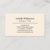 Carte De Visite Simple Elegant noir & crème Motif de carrelage esp (Devant)