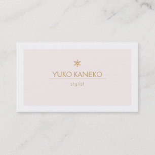 Carte De Visite Simple Elegant Pink Beauty Consultant