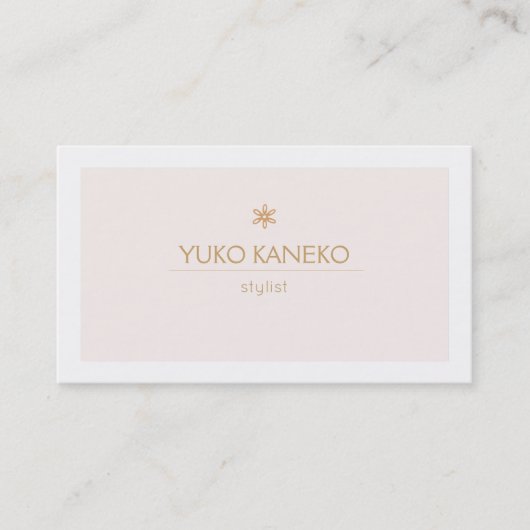 Carte De Visite Simple Elegant Pink Beauty Consultant (Devant)