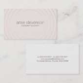 Carte De Visite Simple Elegant Pink Beauty Consultant (Devant / Derrière)