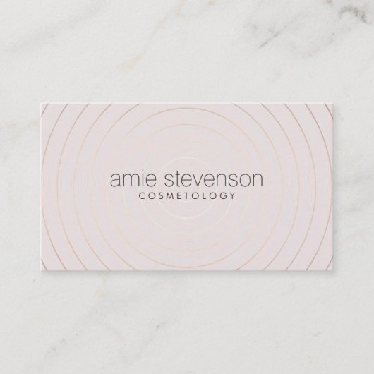 Carte De Visite Simple Elegant Pink Beauty Consultant (Devant)