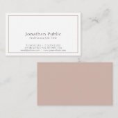 Carte De Visite Simple élégant Plain Professional Moderne (Devant / Derrière)