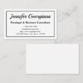 Carte de visite simple, élégant, professionnel (Devant / Derrière)