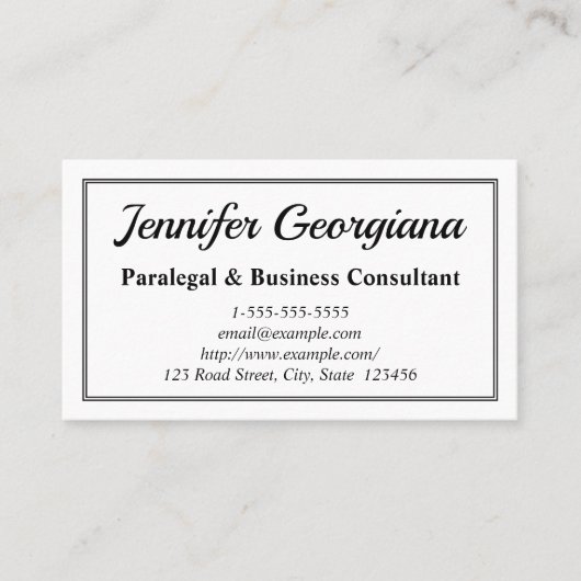 Carte de visite simple, élégant, professionnel (Devant)