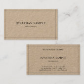 Carte De Visite Simple Elegant Professionnel Moderne Plaine Luxe (Devant / Derrière)