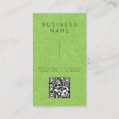 Carte De Visite Simple Élégant Professionnel Nom de l'employé Titr (Dos)