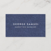 Carte De Visite Simple Élégant Professionnel Nom de l'employé Titr (Devant)