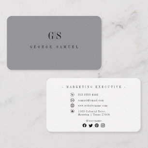Carte De Visite Simple Élégant Professionnel Nom Emploi Titre de p
