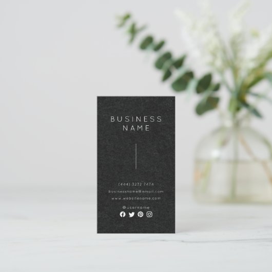 Carte De Visite Simple Élégant Professionnel Nom Emploi Titre de p (Debout devant)