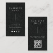 Carte De Visite Simple Élégant Professionnel Nom Emploi Titre de p (Devant / Derrière)