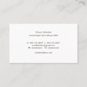 Carte De Visite Simple Élégant Professionnel Rose clair (Dos)