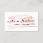 Carte De Visite Simple Elegant Rose Gold Foil Lashes and Brows (Devant)