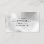 Carte De Visite Simple Elegant Silver Pearl  (Dos)
